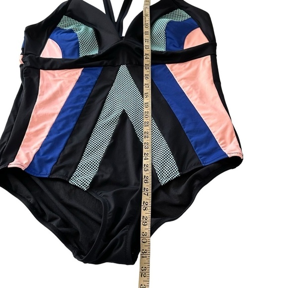 CITY CHIC COLOR BLOCK ONE PIECE SWIMSUIT SIZE MEDIUM/18 - Picture 14 of 16